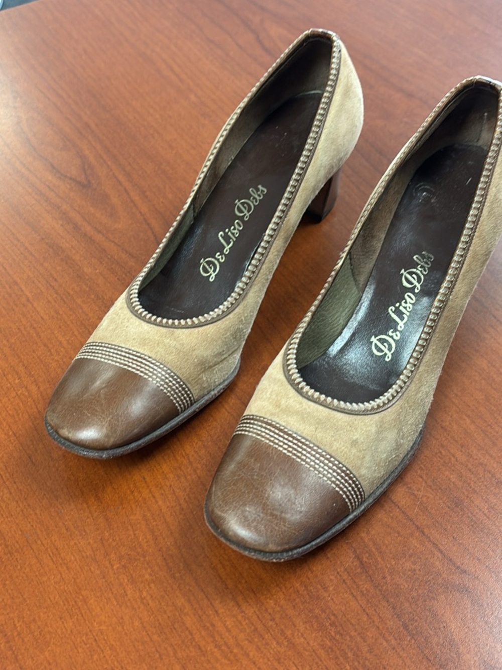 Vintage De Liso Debs Suede and Leather Pumps Size 7